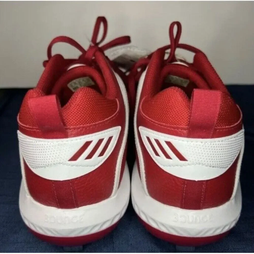 Men's Adidas‎ Icon 6 Bounce Baseball Cleats, Red/White, Size 15, FV9354